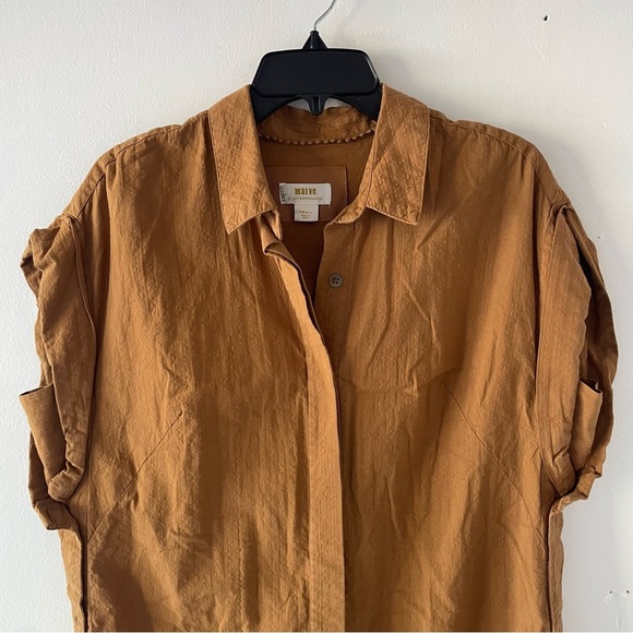 Anthropologie Maeve side slit relaxed brown tunic dress 37833 - Picture 6 of 12